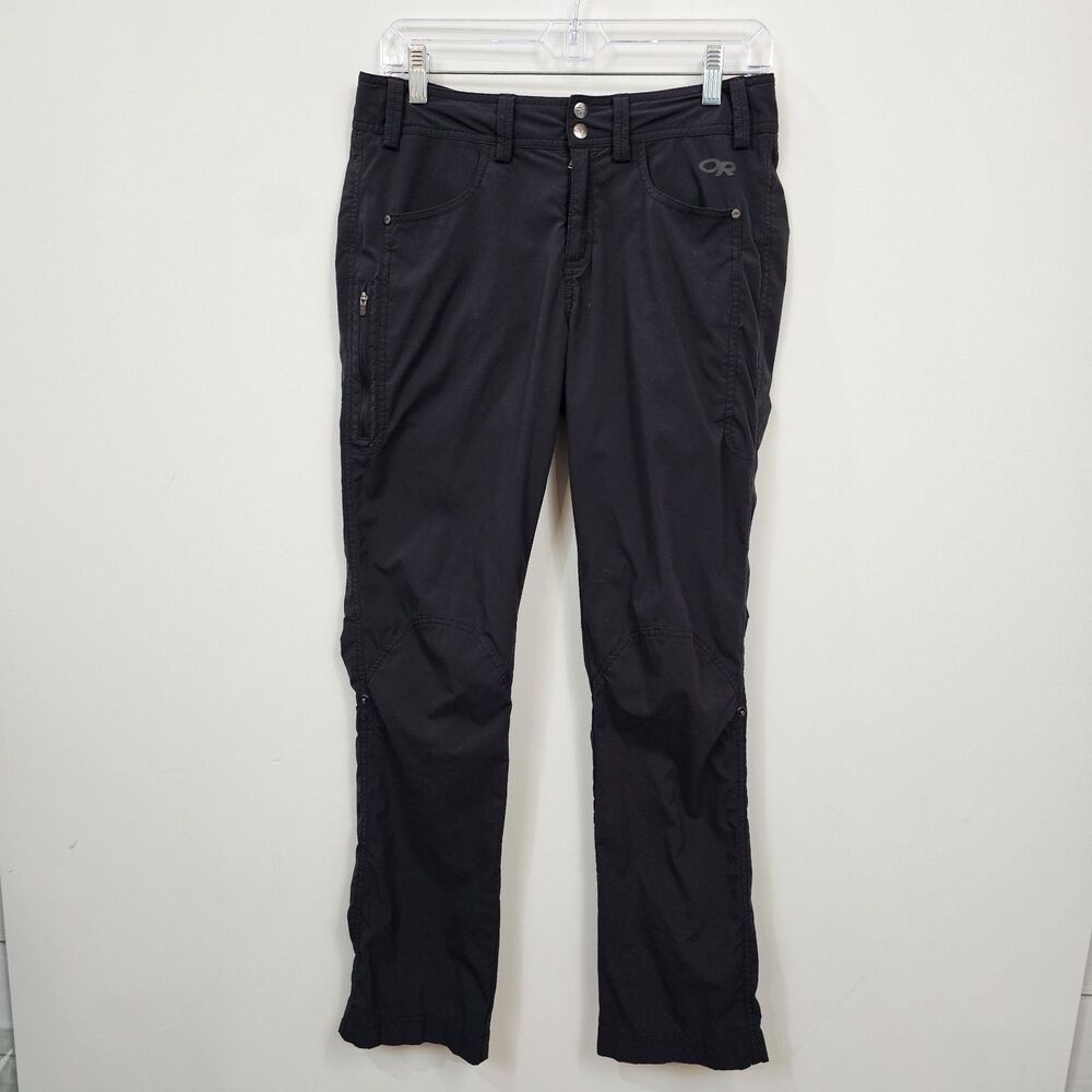 Outdoor Research Womens 8 Black Hiking Pants Roll Up Convertible Nylon